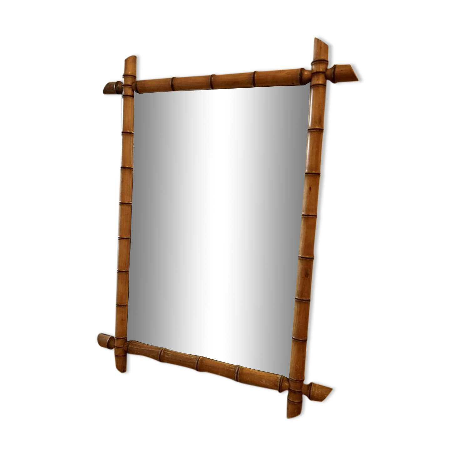 Antique bamboo mirror