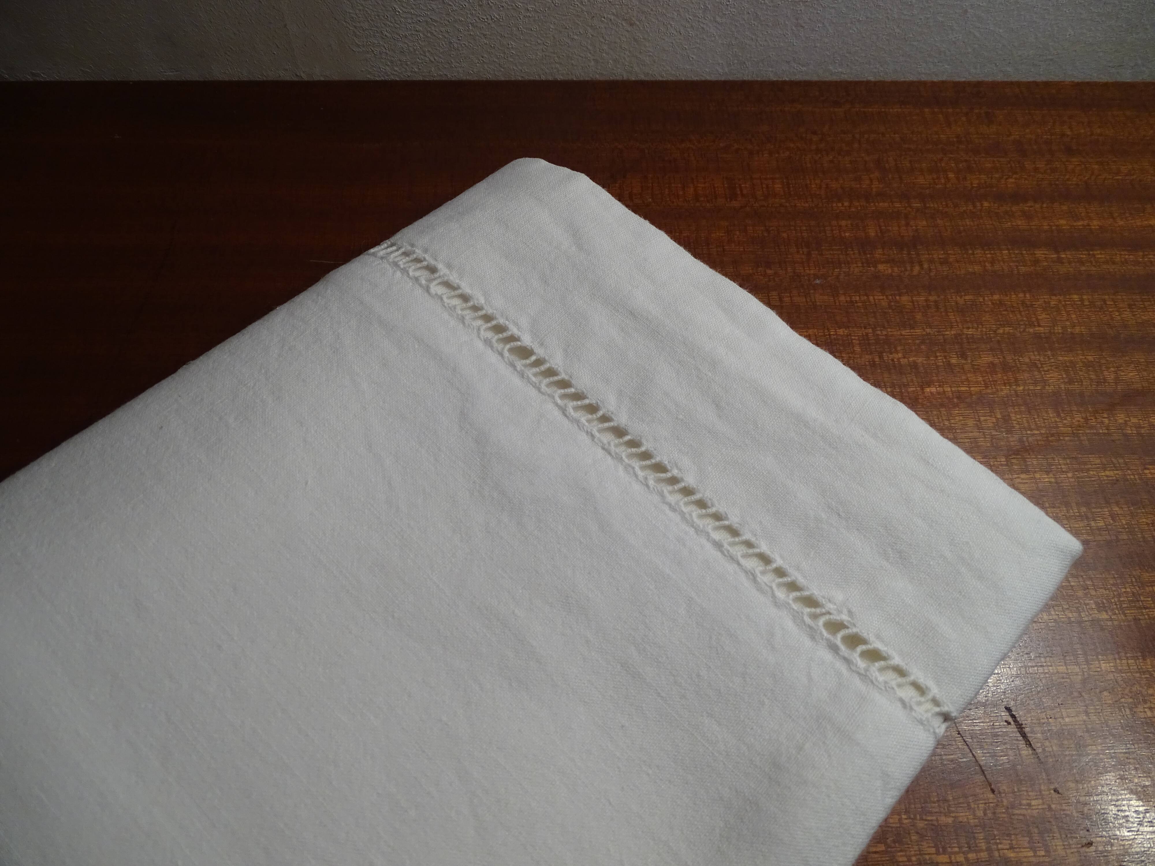 2 old openwork mestizo cotton pillowcases