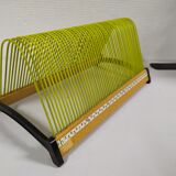 Old green wood vinyl holder, plattofix