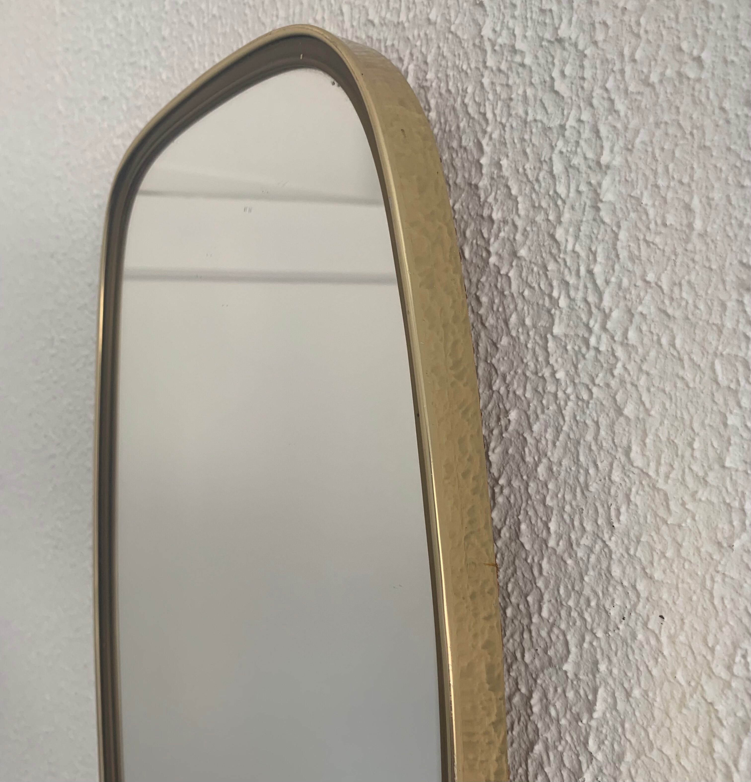 Vintage mirror 1960 asymmetrical mirror - 46 x 24 cm