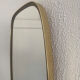 Vintage mirror 1960 asymmetrical mirror - 46 x 24 cm