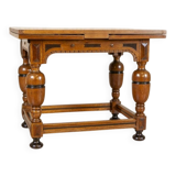 Dutch Extendable Oak Side Table, Late 19th Century