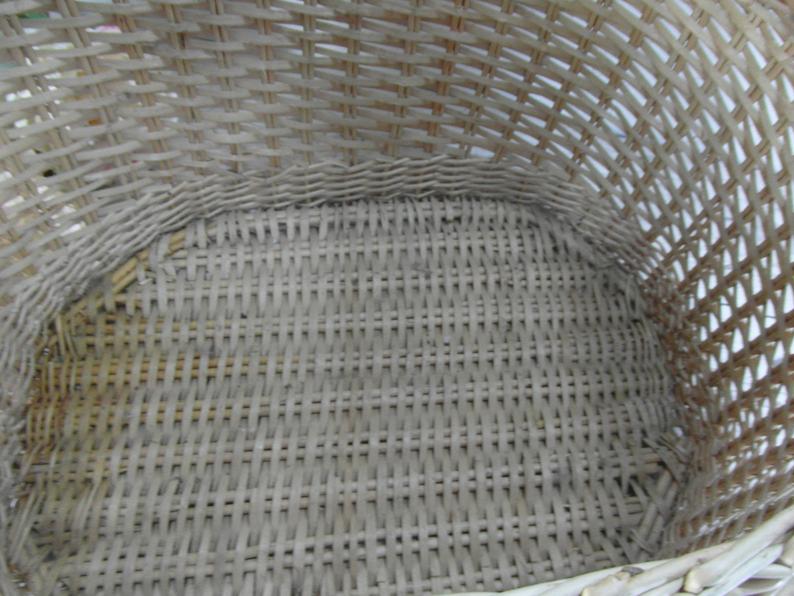 Woven wicker basket rustic vintage