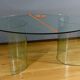 Oval Glass Table, attributed to Fiam, Italy – 1980