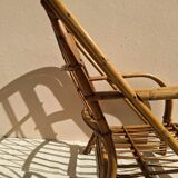 Audoux-Minnet rattan armchair 1950