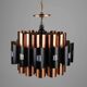 Copper & Black Pendant Lamp by Werner Schou for Coronell Elektro — Denmark, 1960s