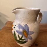 Vintage - Poterie du Marais Pitcher - Cracked Enameled Stoneware
