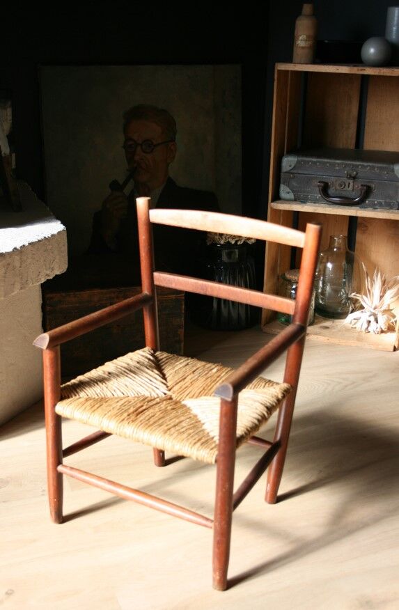 Antique children's mulched armchair