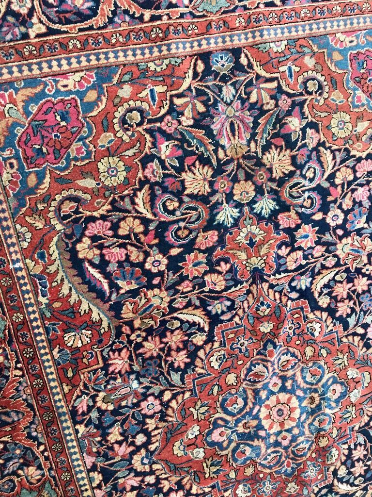 Carpet old Persian kashan done hand 136 x 201 cm