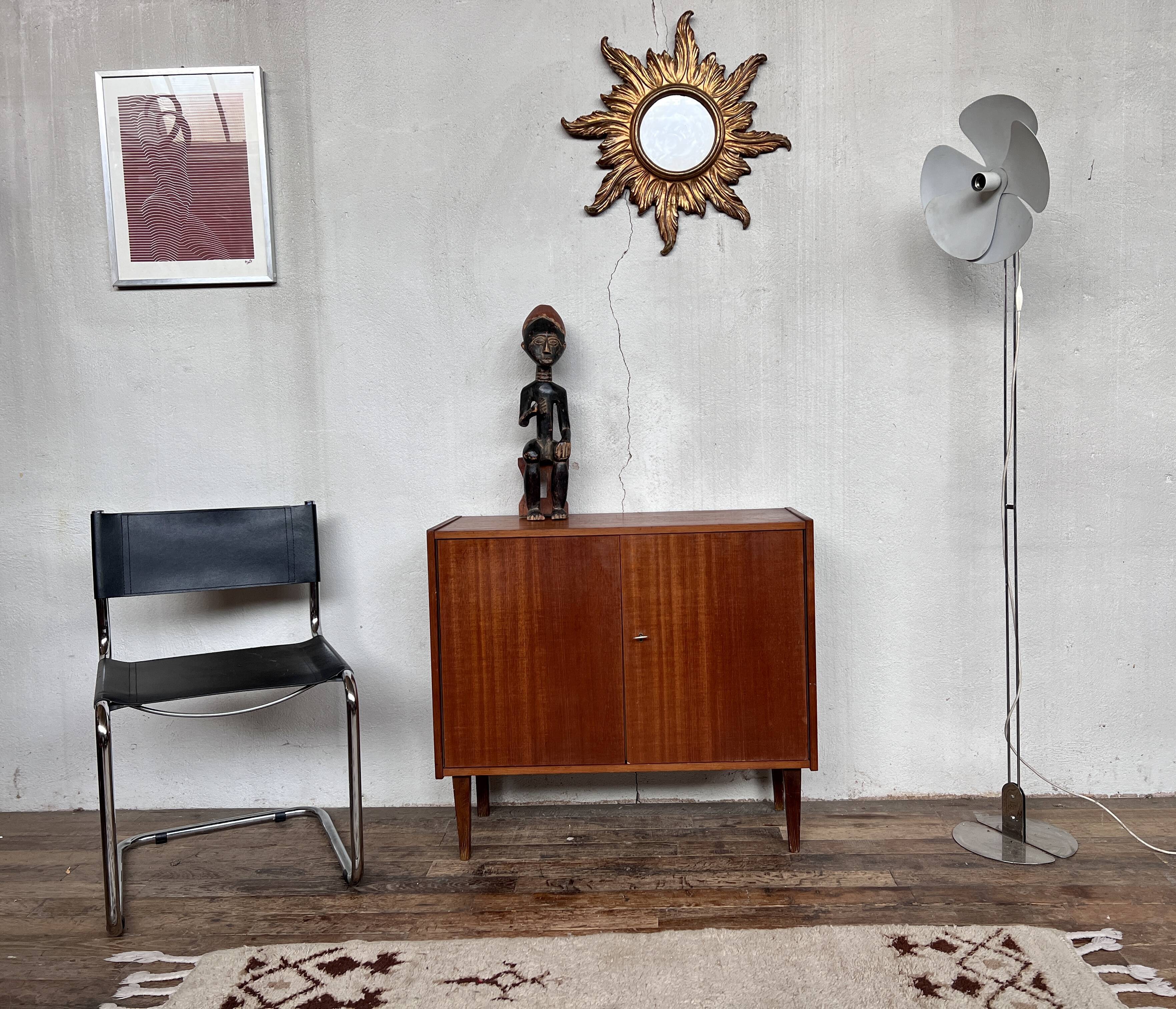 Buffet two vintage teak doors 1960