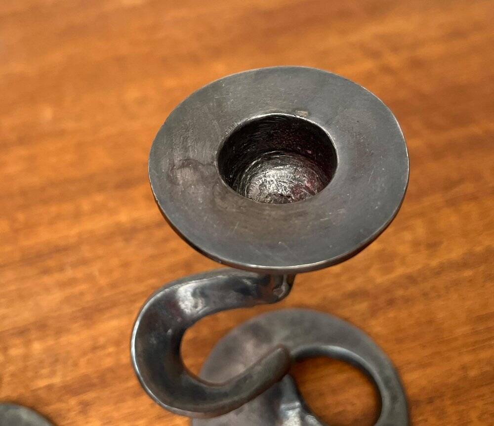 Amadeus candle holders from the Italian Brutalist series by Kurt Jesch for Fratelli Tonini, 1960s, set of 2.