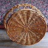 Vintage basket round Osier Large cove