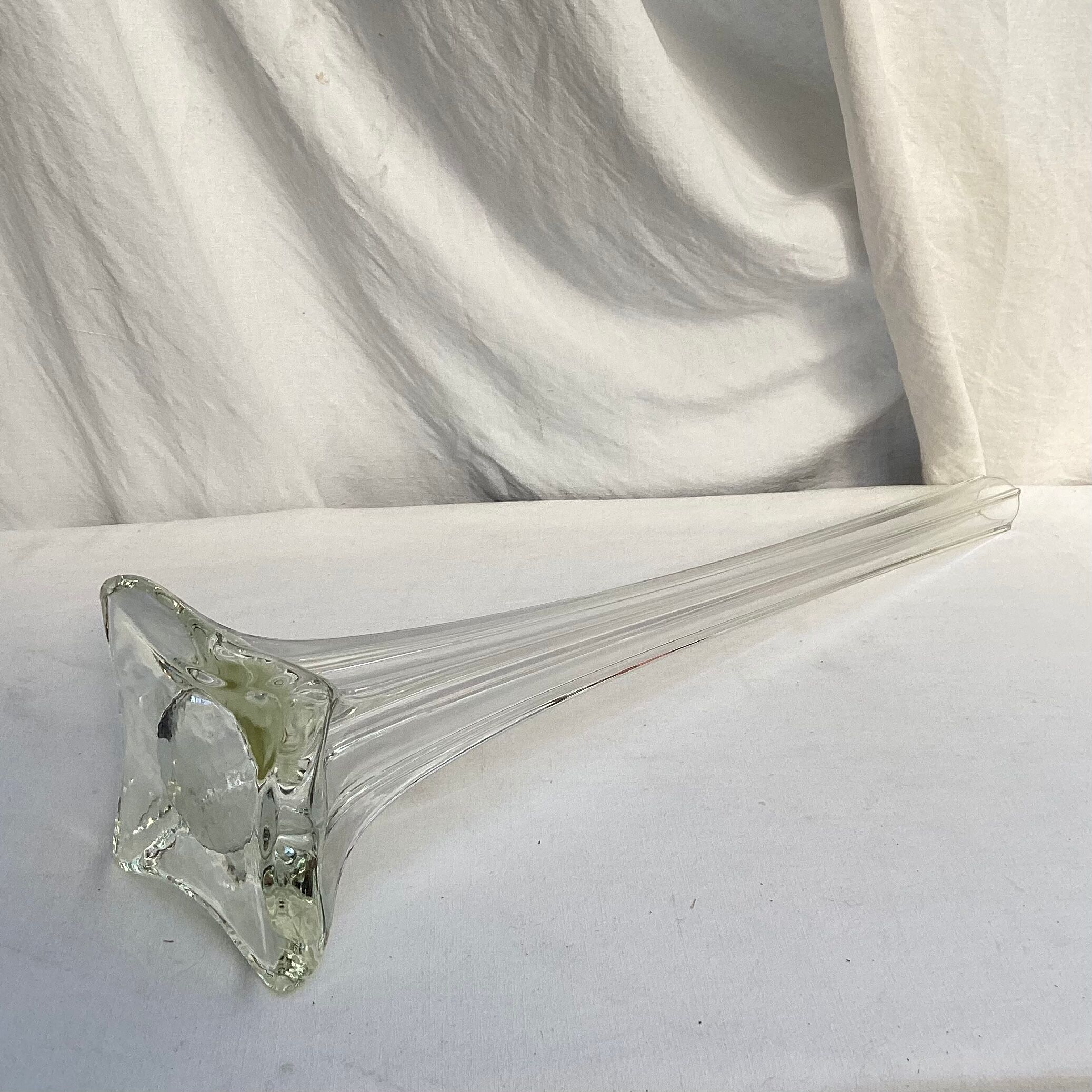 Vintage blown glass soliflore vase dimensions