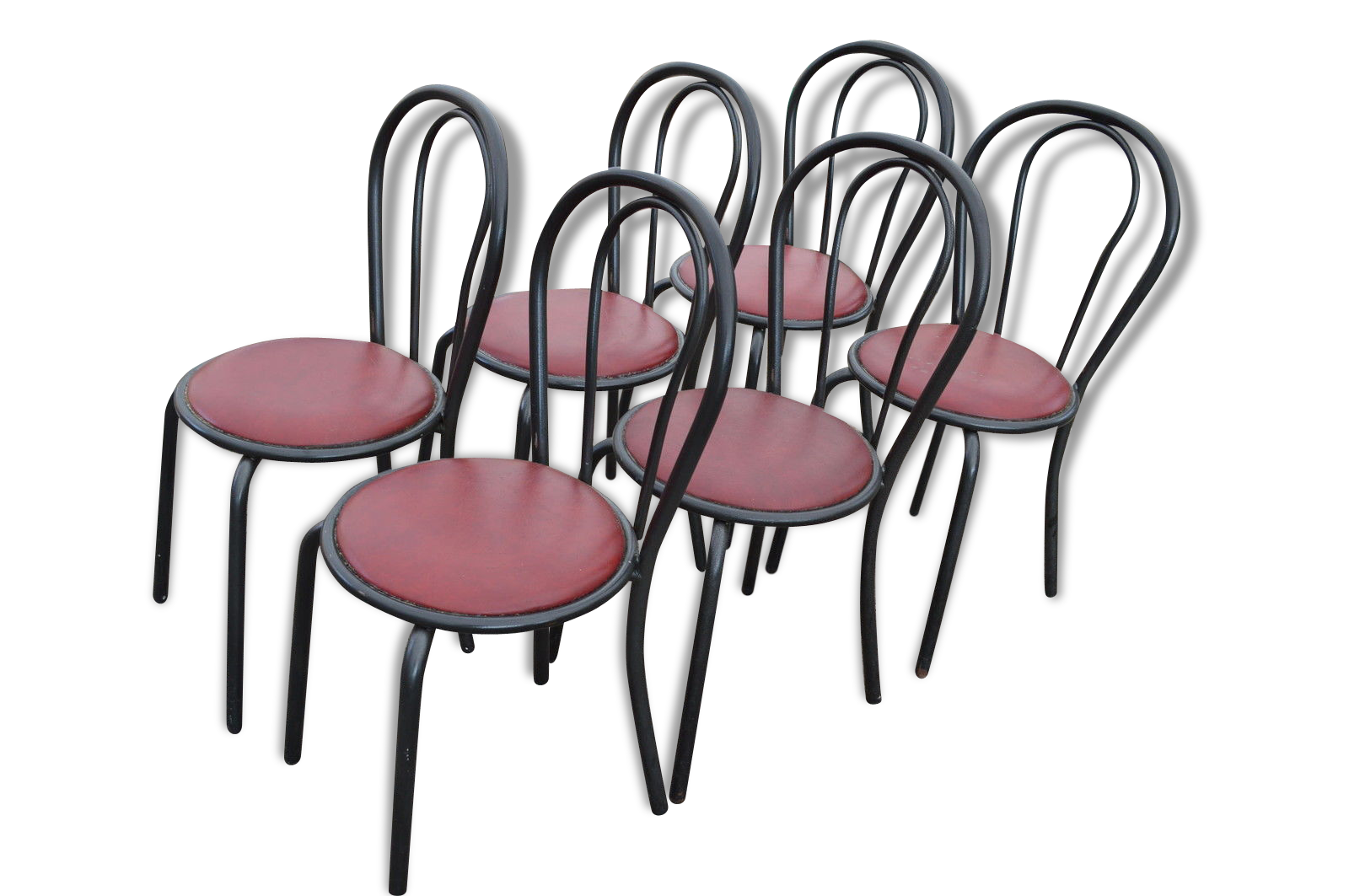 6 x iron Bistro chairs