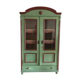Painted glass cabinet