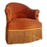 Toad armchair in gold velvet