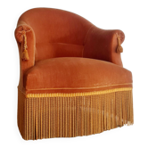 Toad armchair in gold velvet