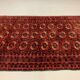 Antique Turkmen Tekke Rug, 190x113 cm Turkoman Bokhara Red Black Beige