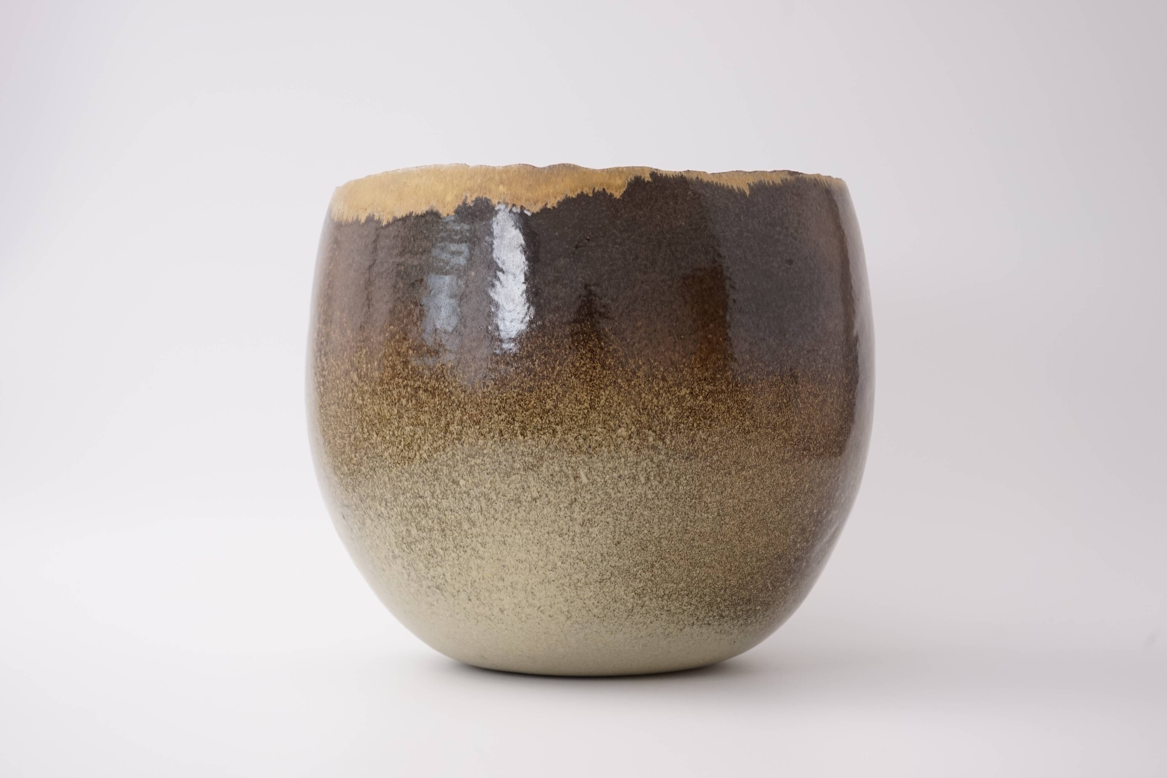 Large studio ceramic bowl by Sabine Jeck