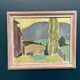 Original Mid Century Swedish Gouache – "Landskap 1966" By John Hedman – Vintage & Framed – 52 × 44 Cm (20.5" × 17.3")