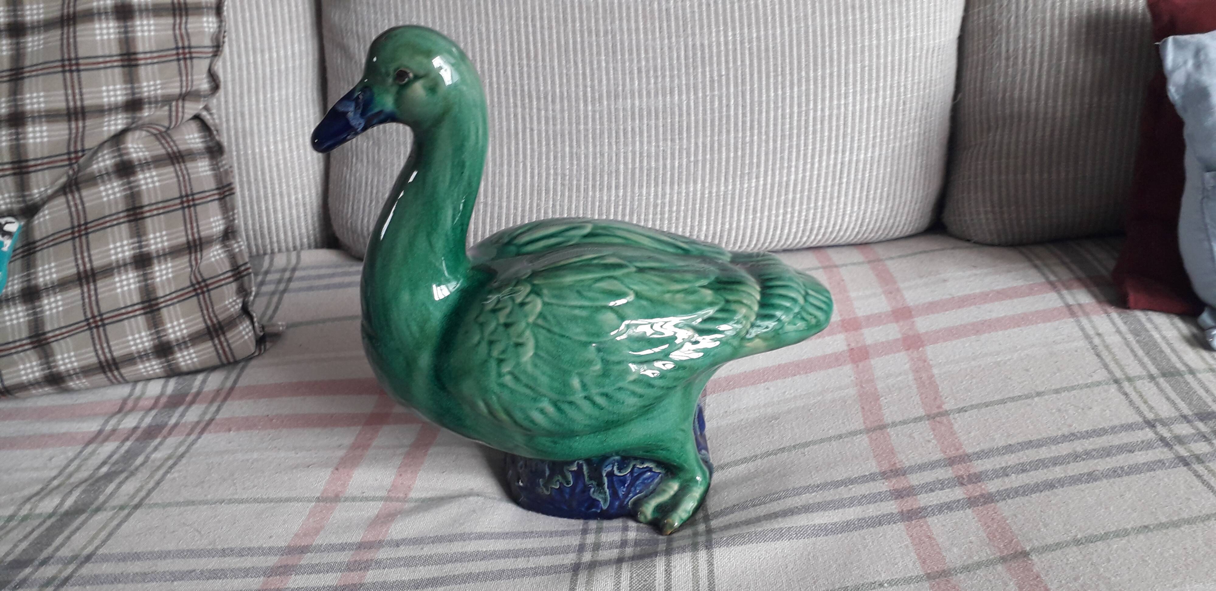 Large vintage ceramic duck