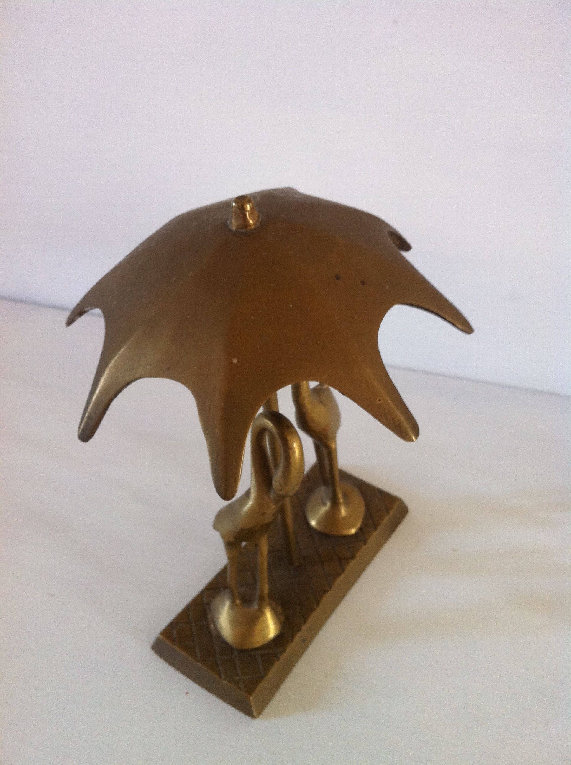 Duo of brass statuettes