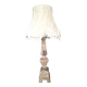 Lampe en bois patiné