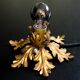 Banci firenze gilded flush mount italian wall lamp, 1960s