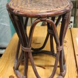 Rattan side table