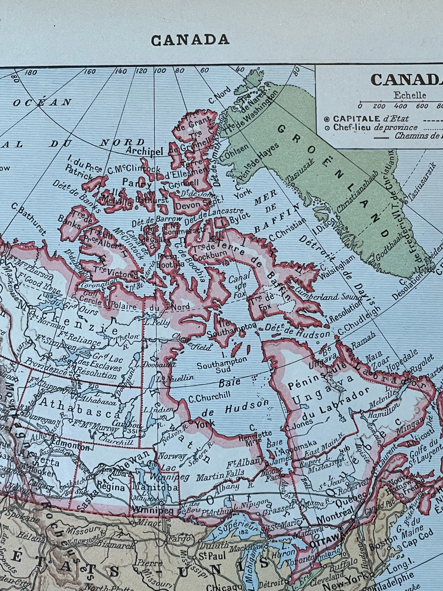 Map of Canada - 20x29cm 1922