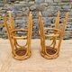 Paire de tabourets hauts en rotin et osier