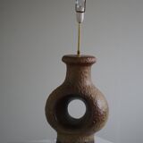 Modern Danish ceramic table lamp, large sizes, green/brown colours, 1960s.