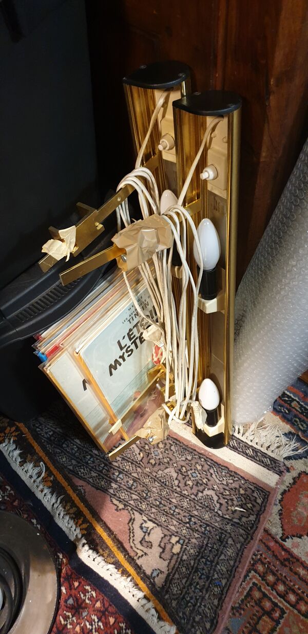 Paire d'appliques vintage pour tableaux