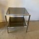 Square coffee table, chrome and smoked glass, 1970s