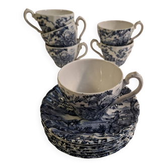 Myott English tea set, The Hunter 6 cups