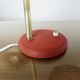 Lampe "cocotte" laiton et métal laqué rouge, années 50 60