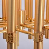 Golden chandelier by Angelo Brotto for Esperia Italia