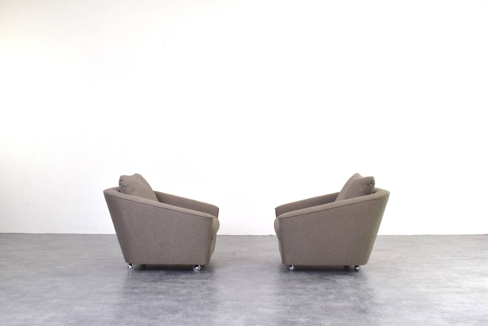 Space-Age German Lounge Chairs, 1960s, Set of 2