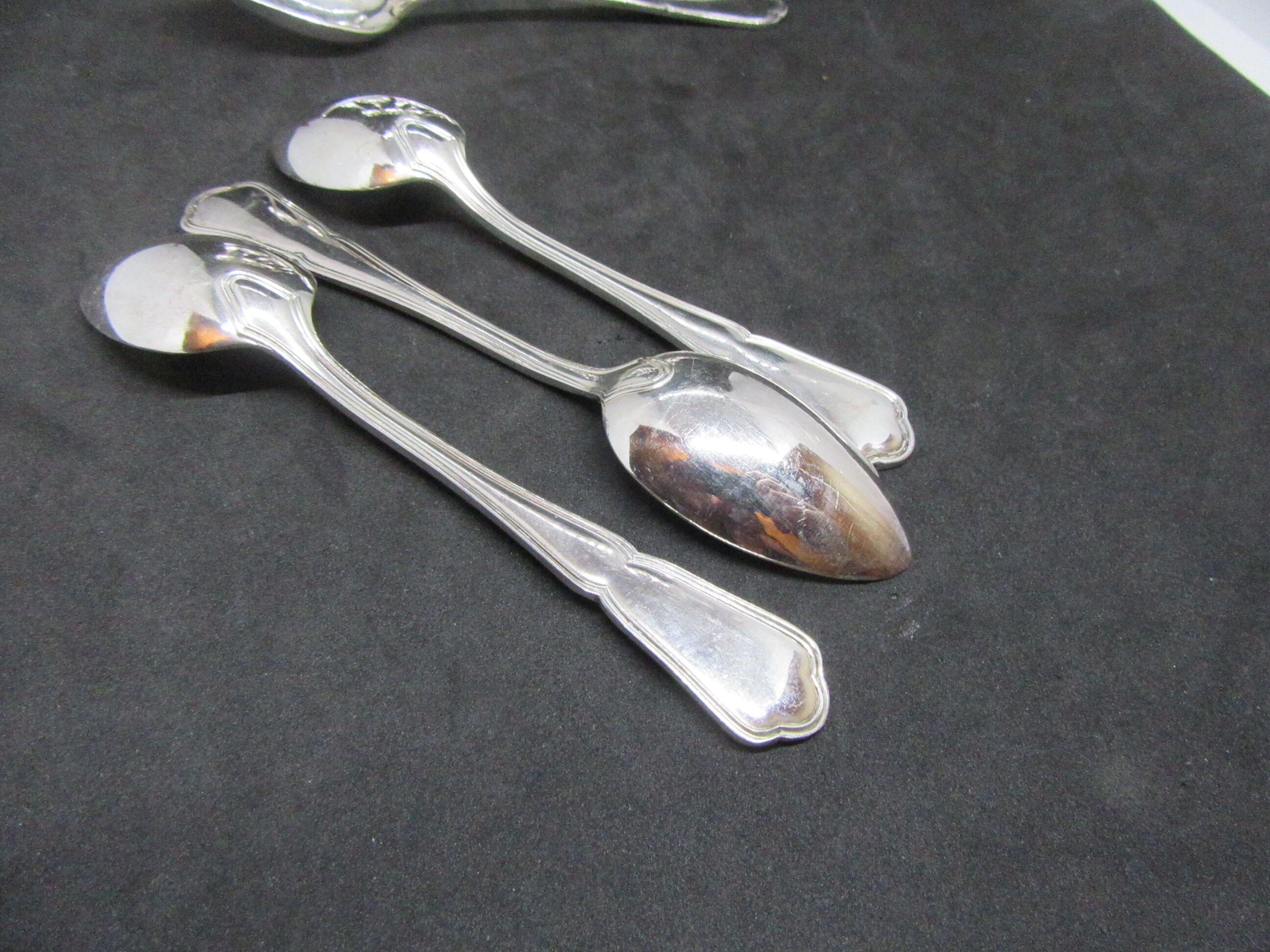 Teaspoons or tea metal argente- ercuis - model contours victoria-