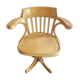 Wooden swivel armchair