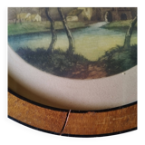Three small round paintings