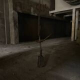 Signed hammered metal and copper sculpture