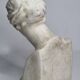 Antique goddess bust in patinated plaster, old, 27 cm