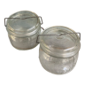 Pair of glass jars "The Best"