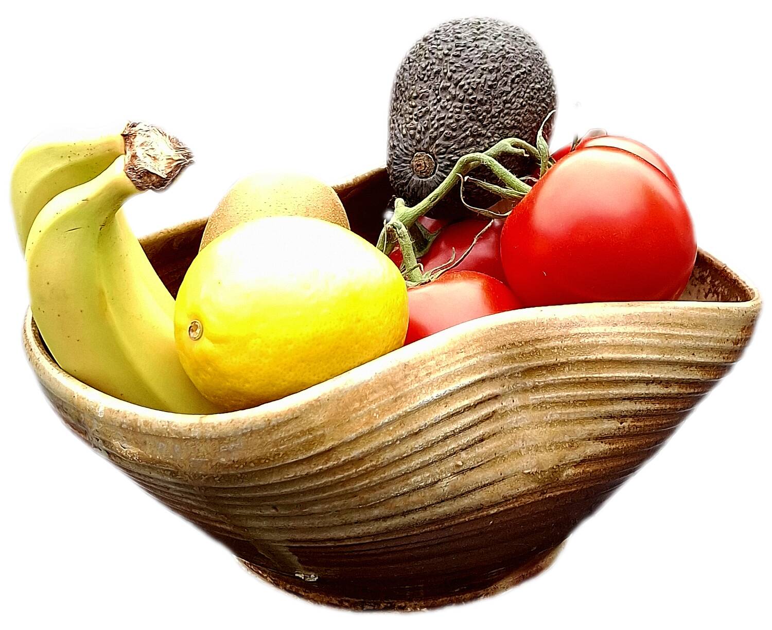 Earthenware fruit bowl (Lion) worked in the oval