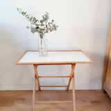 Folding wooden table