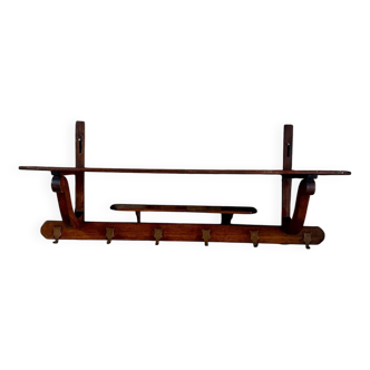 Antique wooden coat rack