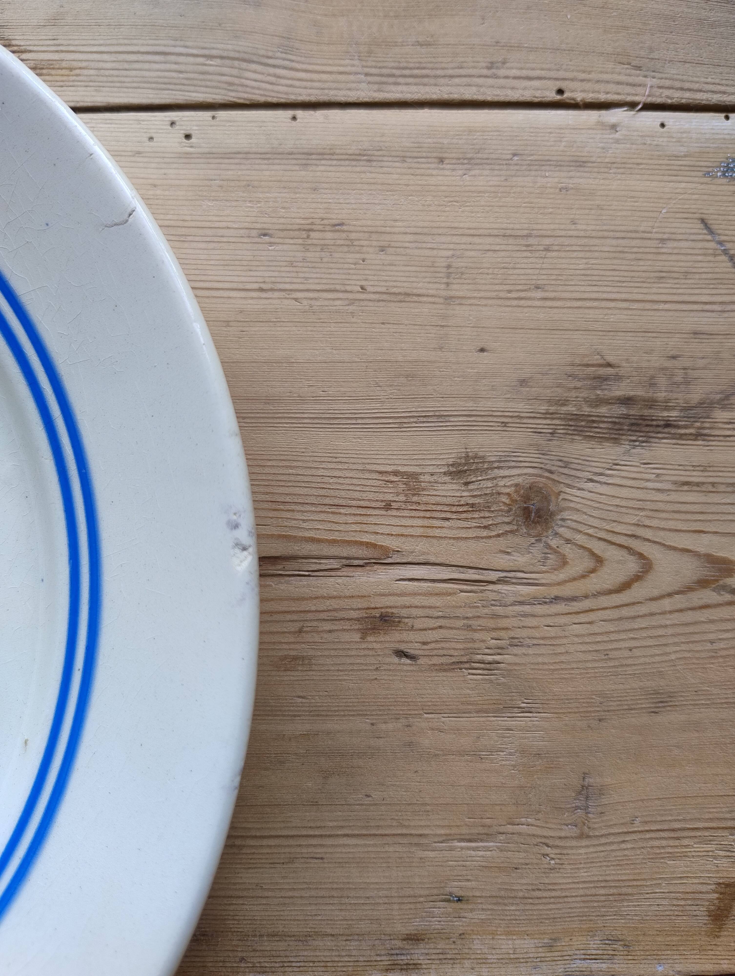 Assiette plate vintage faïence Lunéville K&G modèle Mai