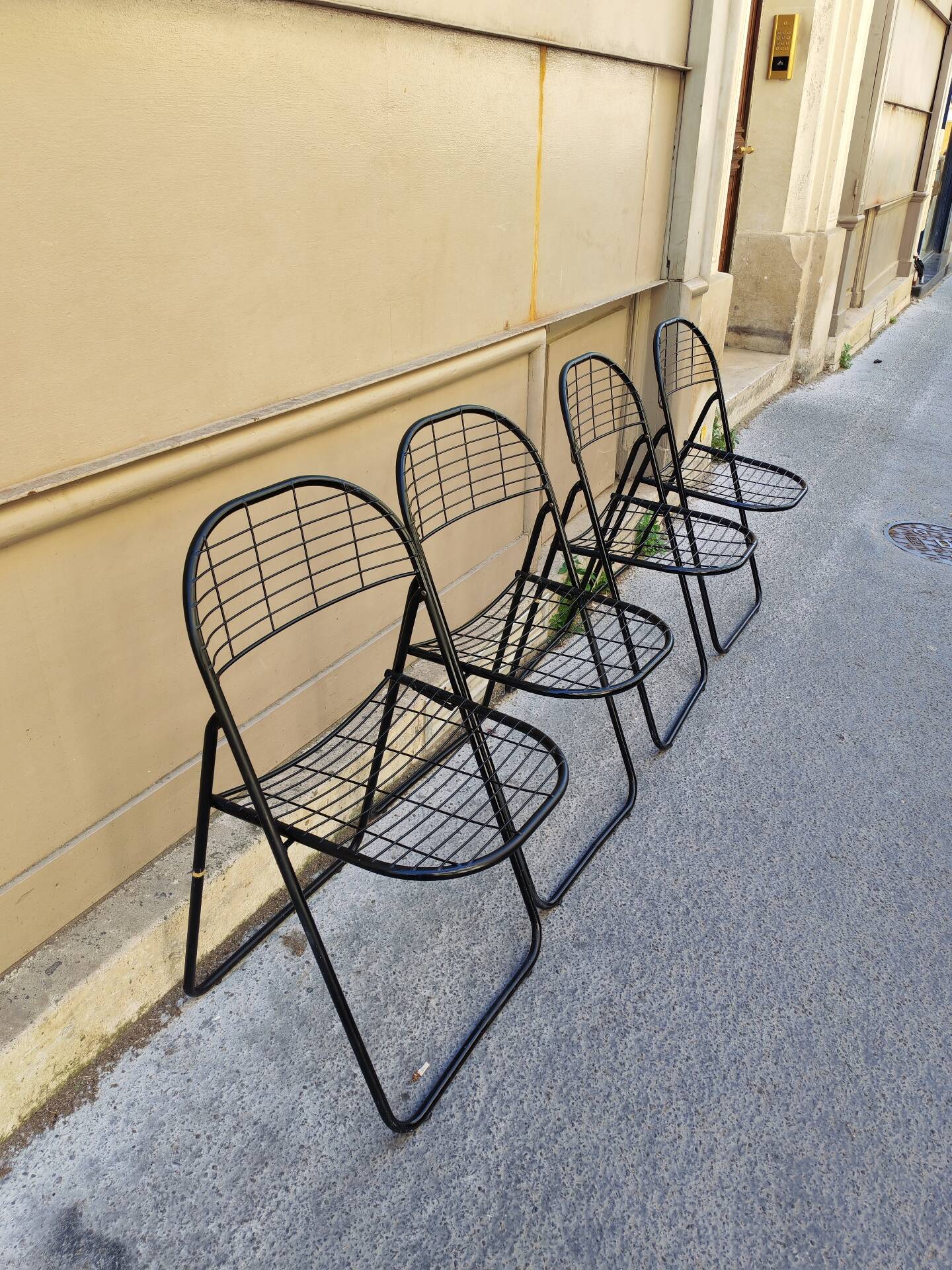 Set of 4 minimalist chairs "Åland" Niels Gammelgaard 1980