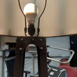 Dark brown industrial floor lamp